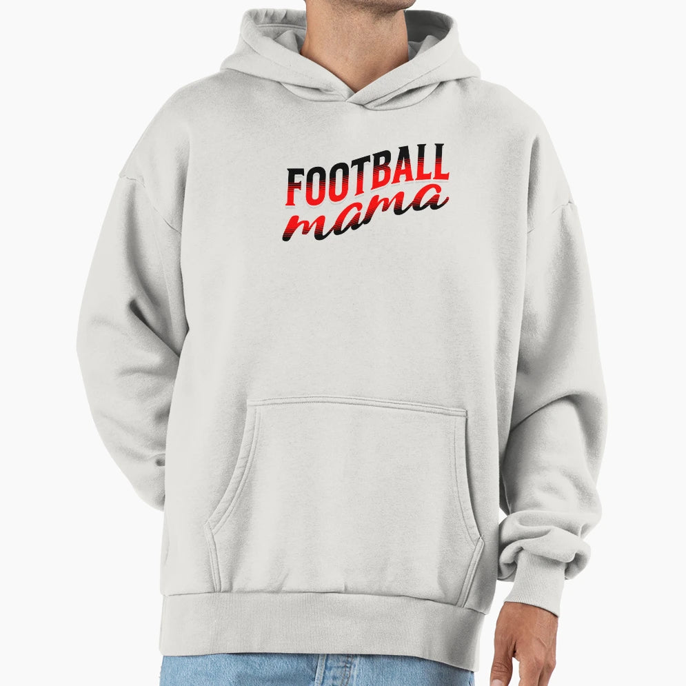 Red Fantasy Football Mom Hoodie - Minimalist Print Unisex - T-Shirt, Sweatshirt, Hoodie