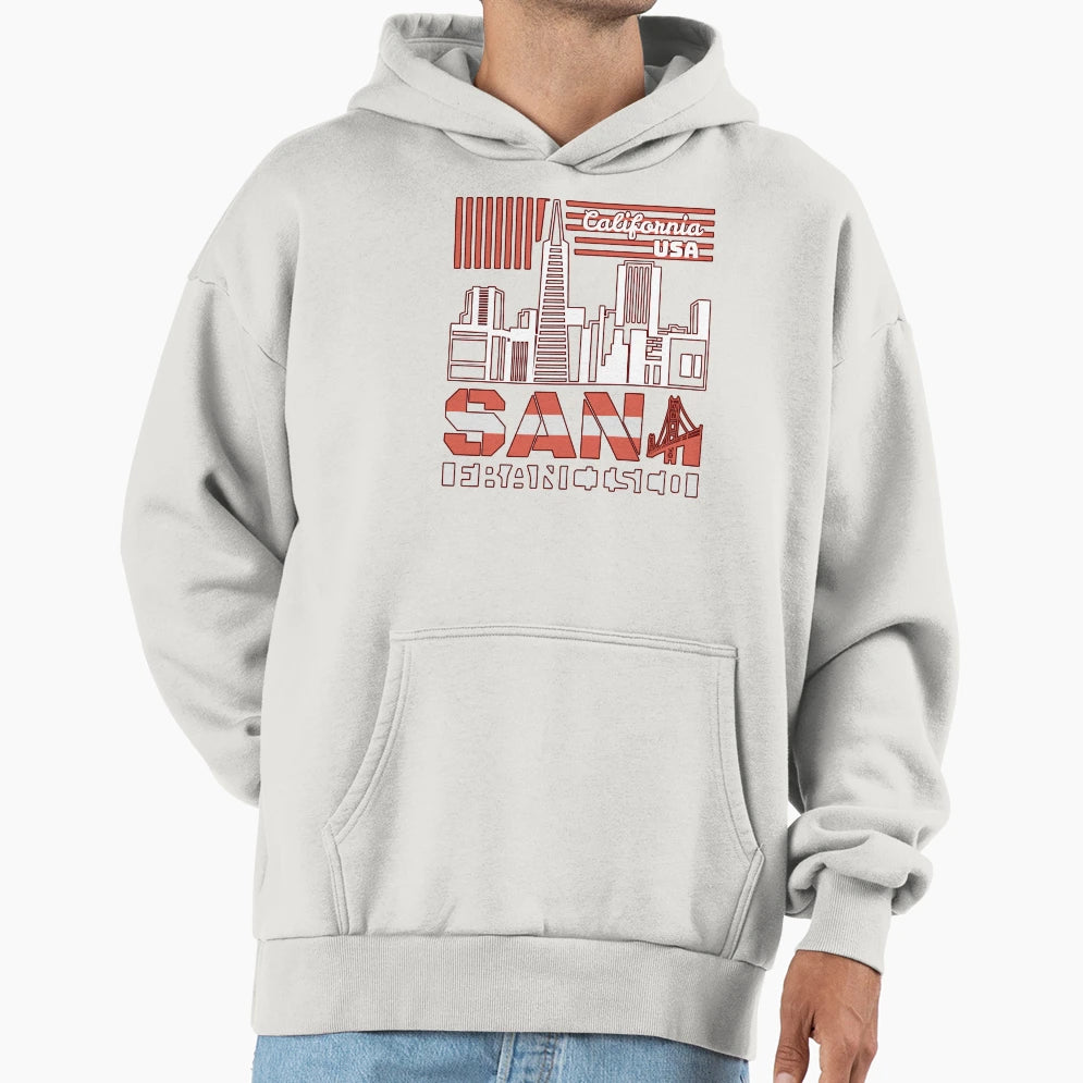 City San Francisco California Usa Hoodie - Fun Novelty Design Unisex - T-Shirt, Sweatshirt, Hoodie