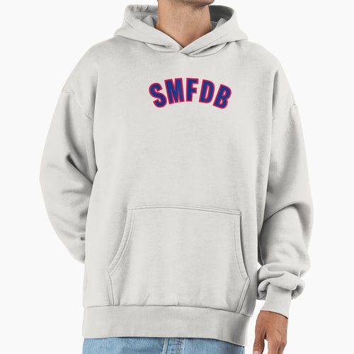 Varsity Arch Text Smfdb Blue Red Sport Hoodie - Streetwear Style Men Women - T-Shirt, Sweatshirt, Hoodie