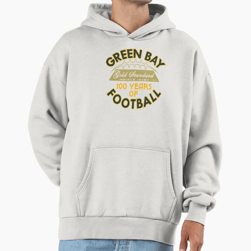 Green Bay Football Fan 1919 100 Hoodie - Minimalist Print for Adults - T-Shirt, Sweatshirt, Hoodie