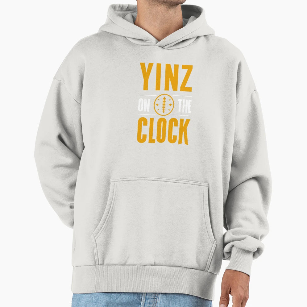 Yinz Clock Football Draft Pittsburgh Hoodie - Streetwear Style Unisex - T-Shirt, Sweatshirt, Hoodie
