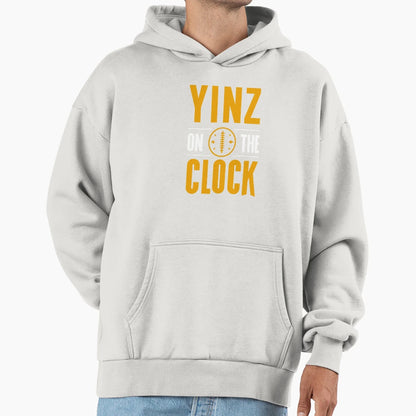 Yinz Clock Football Draft Pittsburgh Hoodie - Streetwear Style Unisex - T-Shirt, Sweatshirt, Hoodie