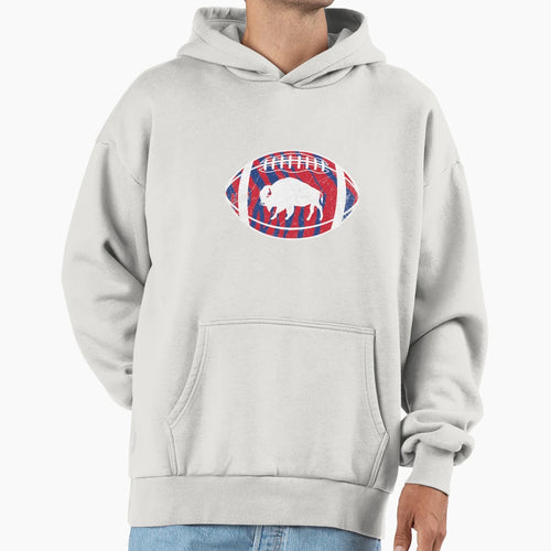 Mafia Bison Football White Hoodie - Casual Everyday Wear Men Women - T-Shirt, Sweatshirt, Hoodie