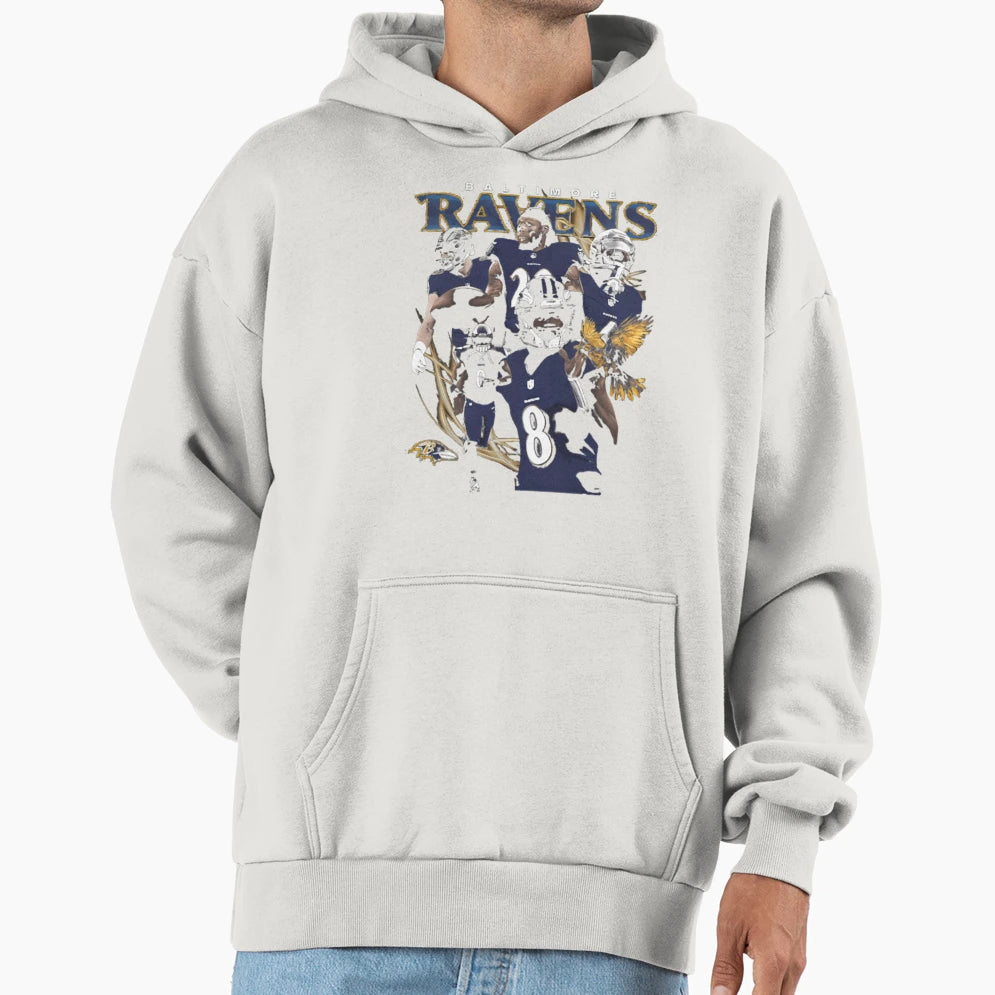 Art Baltimore Ravens Hoodie - Fun Novelty Design Men Women - T-Shirt, Sweatshirt, Hoodie