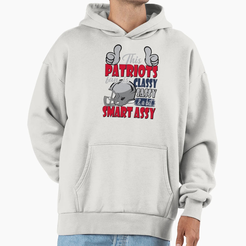 This Football Fan Is Classy Sassy And Hoodie - Graphic Print for Adults - T-Shirt, Sweatshirt, Hoodie