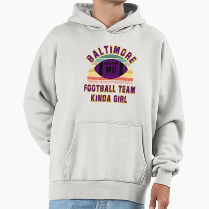 Baltimore Ravens Football Team Kinda Hoodie - Minimalist Print for Adults - T-Shirt, Sweatshirt, Hoodie