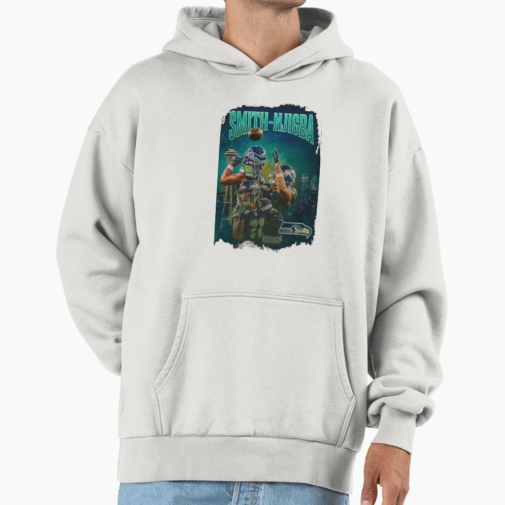 Jaxon Smith Njigba Seattle Collage Hoodie - Trendy Graphic Unisex - T-Shirt, Sweatshirt, Hoodie