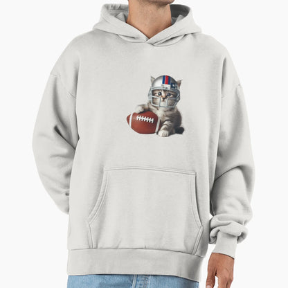 Cat Playing American Football Funny And Hoodie - Streetwear Style Unisex - T-Shirt, Sweatshirt, Hoodie