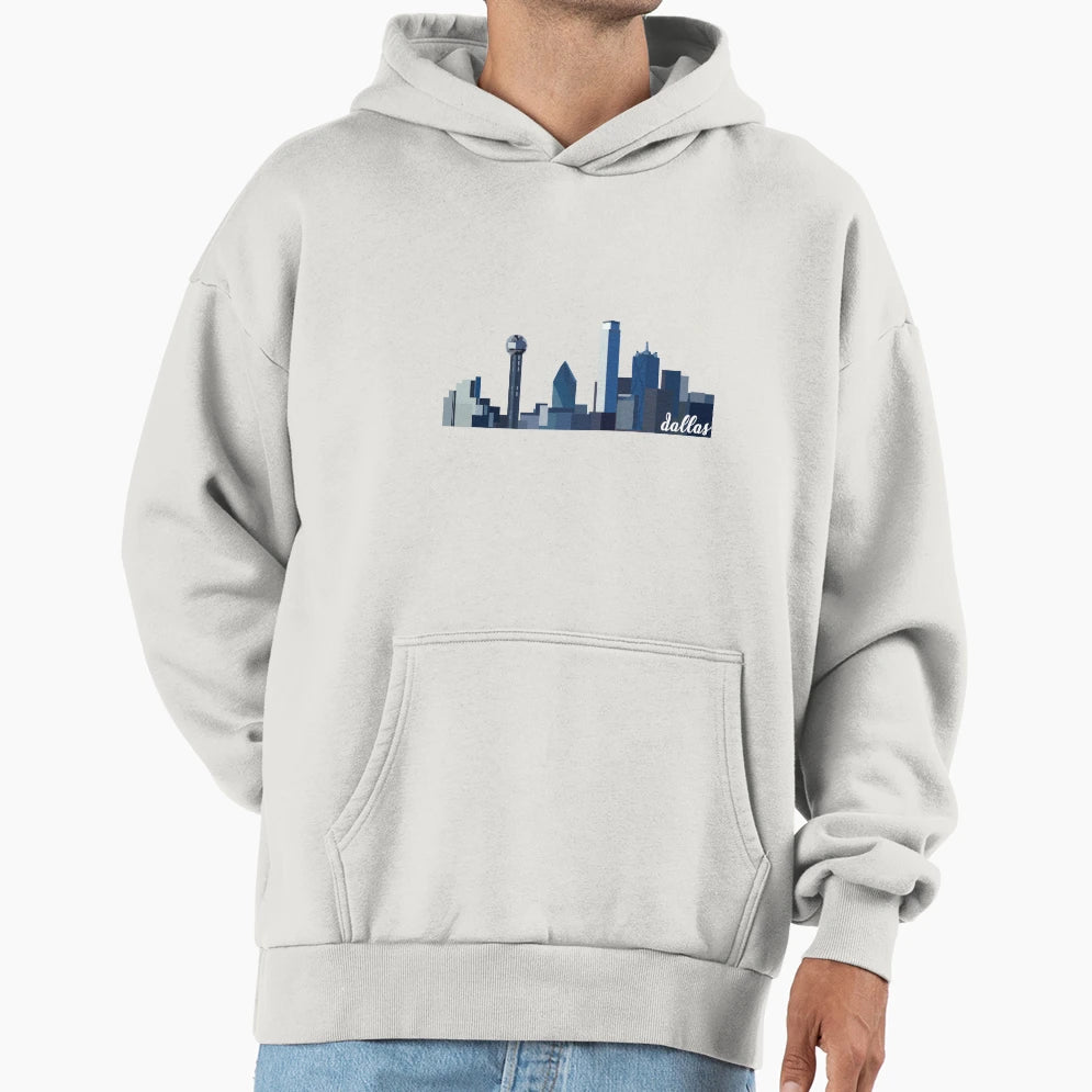 Dallas Skyline Hoodie - Graphic Print for Adults - T-Shirt, Sweatshirt, Hoodie
