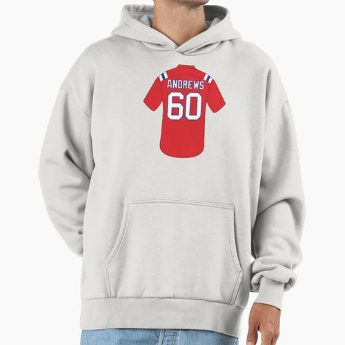 David Andrews Jersey Number 60 Hoodie - Aesthetic Graphic for Adults - T-Shirt, Sweatshirt, Hoodie