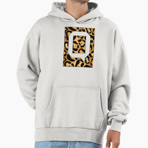 Letter Q Jaguar Stencil Font Hoodie - Casual Everyday Wear for Adults - T-Shirt, Sweatshirt, Hoodie