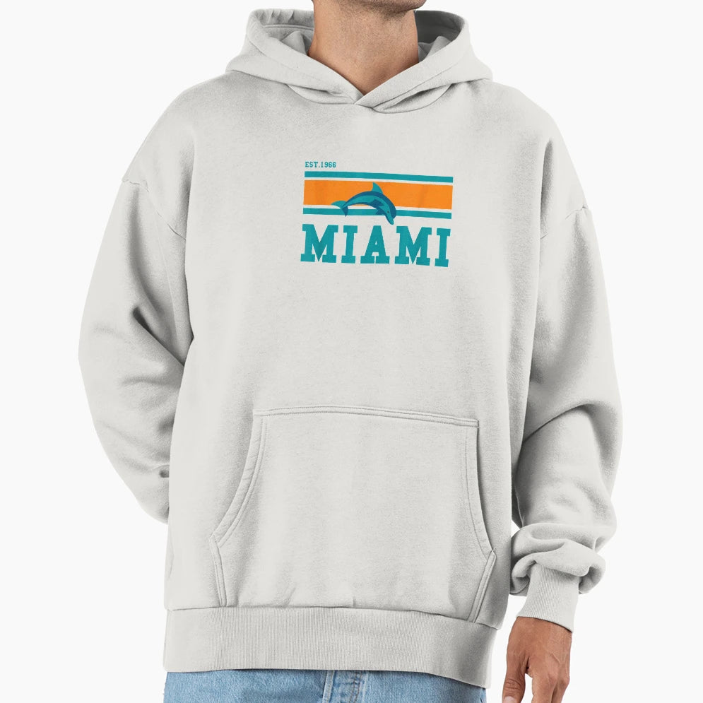 Miami Sports Team Est 1966 Athletic Hoodie - Trendy Graphic Men Women - T-Shirt, Sweatshirt, Hoodie