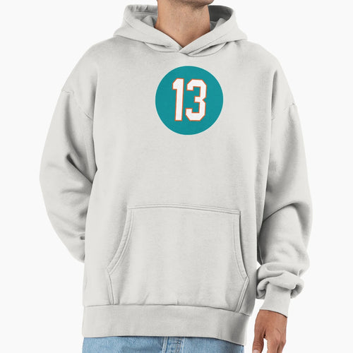 Dan Marino Number 13 Jersey Miami Dolphins Hoodie - Novelty Apparel Unisex - T-Shirt, Sweatshirt, Hoodie