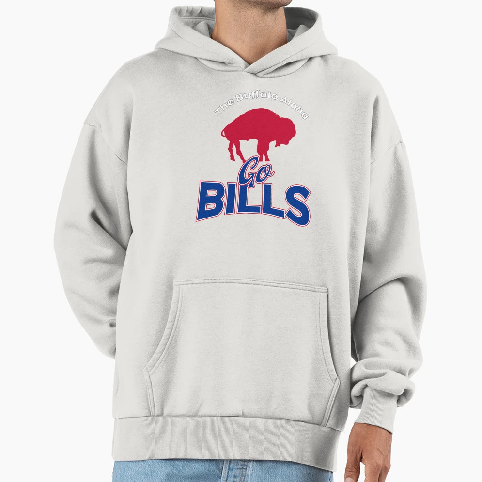 Go Bills Buffalo Aloha Hoodie - Casual Everyday Wear Unisex - T-Shirt, Sweatshirt, Hoodie