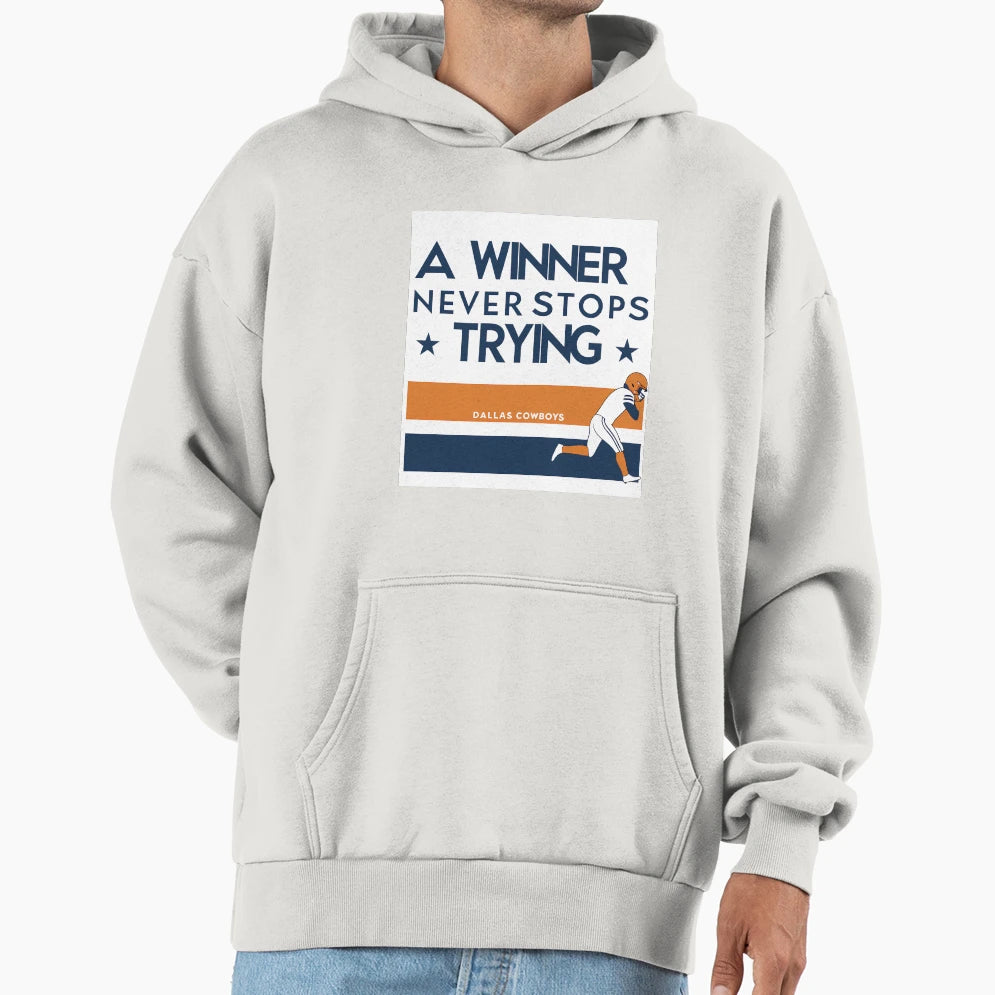 Cowboys Football Player Winner Never Hoodie - Streetwear Style Unisex - T-Shirt, Sweatshirt, Hoodie