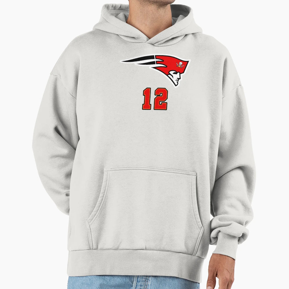 Half Patriots Half Buccaneers T-Shirt - Casual Everyday Wear for Adults - T-Shirt, Sweatshirt, Hoodie