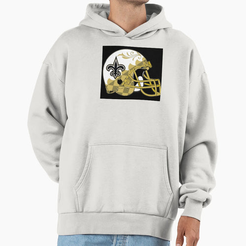 Saints Helmet Hoodie - Unique Graphic for Adults - T-Shirt, Sweatshirt, Hoodie