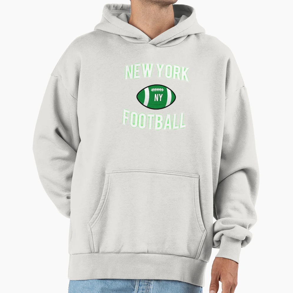 New York Football Black Hoodie - Trendy Graphic for Adults - T-Shirt, Sweatshirt, Hoodie