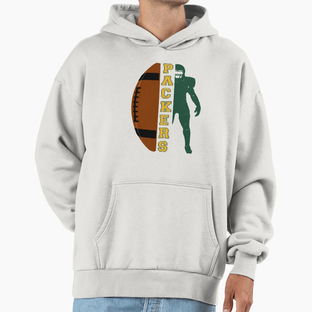 Wisconsin Football Helmet Hoodie - Novelty Apparel Unisex - T-Shirt, Sweatshirt, Hoodie