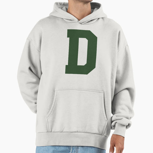 Alphabet Green D Sports Letter D Hoodie - Trendy Graphic for Adults - T-Shirt, Sweatshirt, Hoodie