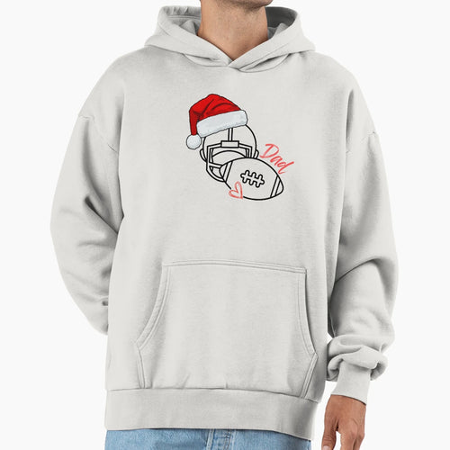 Santa Rugby Dad Sports Father Gift Hoodie - Streetwear Style Unisex - T-Shirt, Sweatshirt, Hoodie