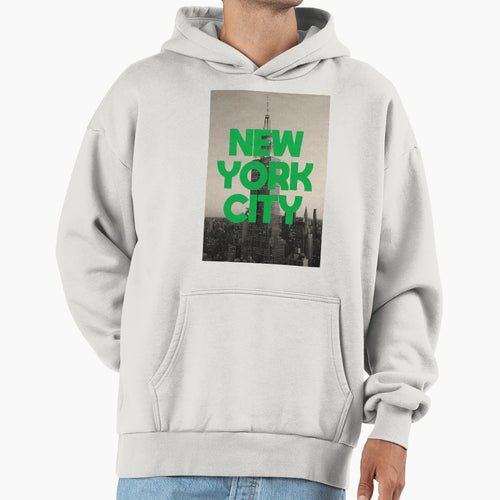 Green Nyc Paper City Hoodie - Minimalist Print Men Women - T-Shirt, Sweatshirt, Hoodie