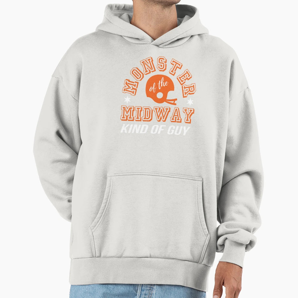 Monster Guy Navy Background Hoodie - Unique Graphic Unisex - T-Shirt, Sweatshirt, Hoodie