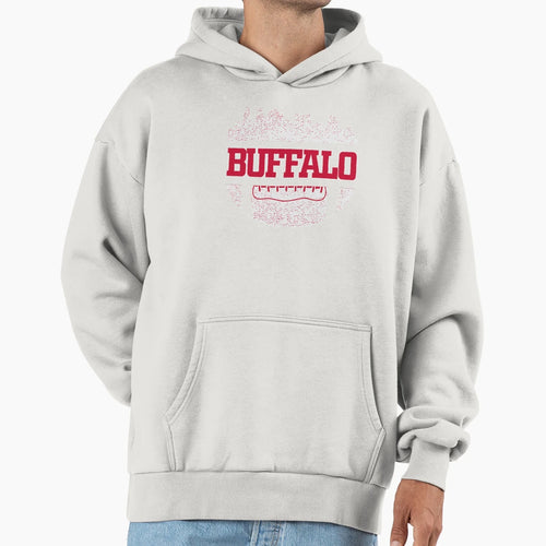 Bills Football Fan Buffalo Ny Skyline Hoodie - Streetwear Style for Adults - T-Shirt, Sweatshirt, Hoodie