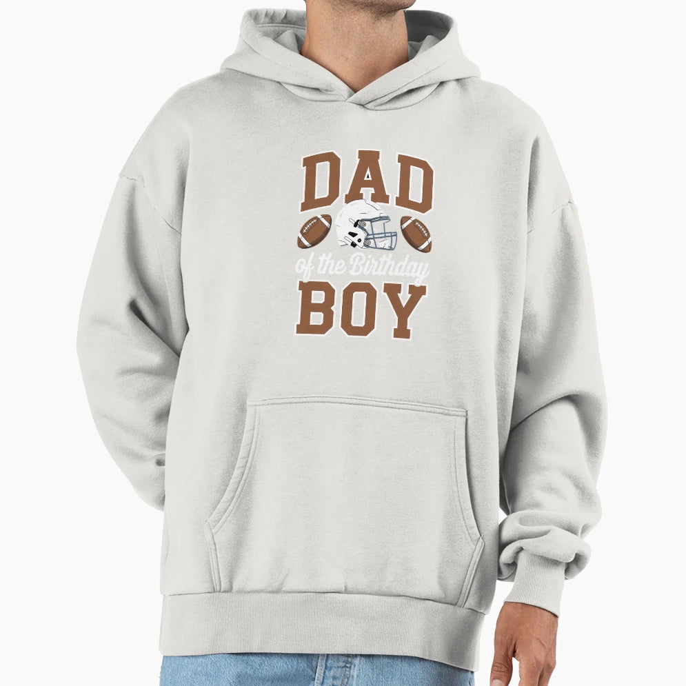 Dad Birthday Football Party Family Hoodie - Custom Art Print for Adults - T-Shirt, Sweatshirt, Hoodie