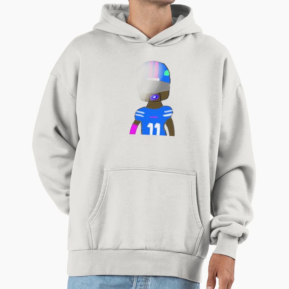 Fading Football Player Hoodie - Fun Novelty Design for Adults - T-Shirt, Sweatshirt, Hoodie