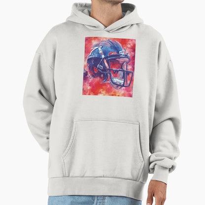 American Football Helmet Colorful Hoodie - Novelty Apparel for Adults - T-Shirt, Sweatshirt, Hoodie