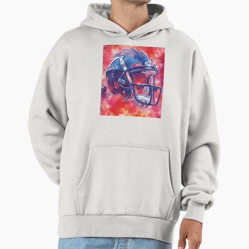 American Football Helmet Colorful Hoodie - Novelty Apparel for Adults - T-Shirt, Sweatshirt, Hoodie