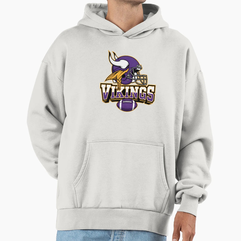 Minnesota Vikings Football Hoodie - Minimalist Print for Adults - T-Shirt, Sweatshirt, Hoodie