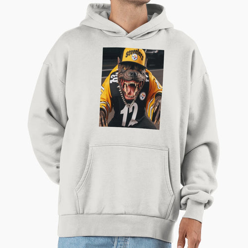 Steelers Pitbull Hoodie - Streetwear Style for Adults - T-Shirt, Sweatshirt, Hoodie