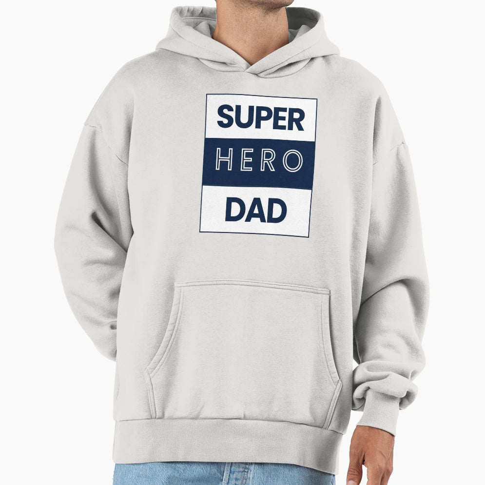 Super Hero Dad Hoodie - Minimalist Print Men Women - T-Shirt, Sweatshirt, Hoodie