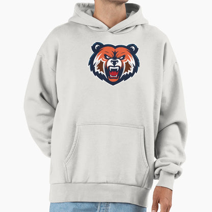 Angry Grizlie Bear Hoodie - Graphic Print Unisex - T-Shirt, Sweatshirt, Hoodie