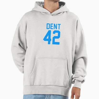 Dent 42 Jersey Blue And White Hoodie - Custom Art Print for Adults - T-Shirt, Sweatshirt, Hoodie