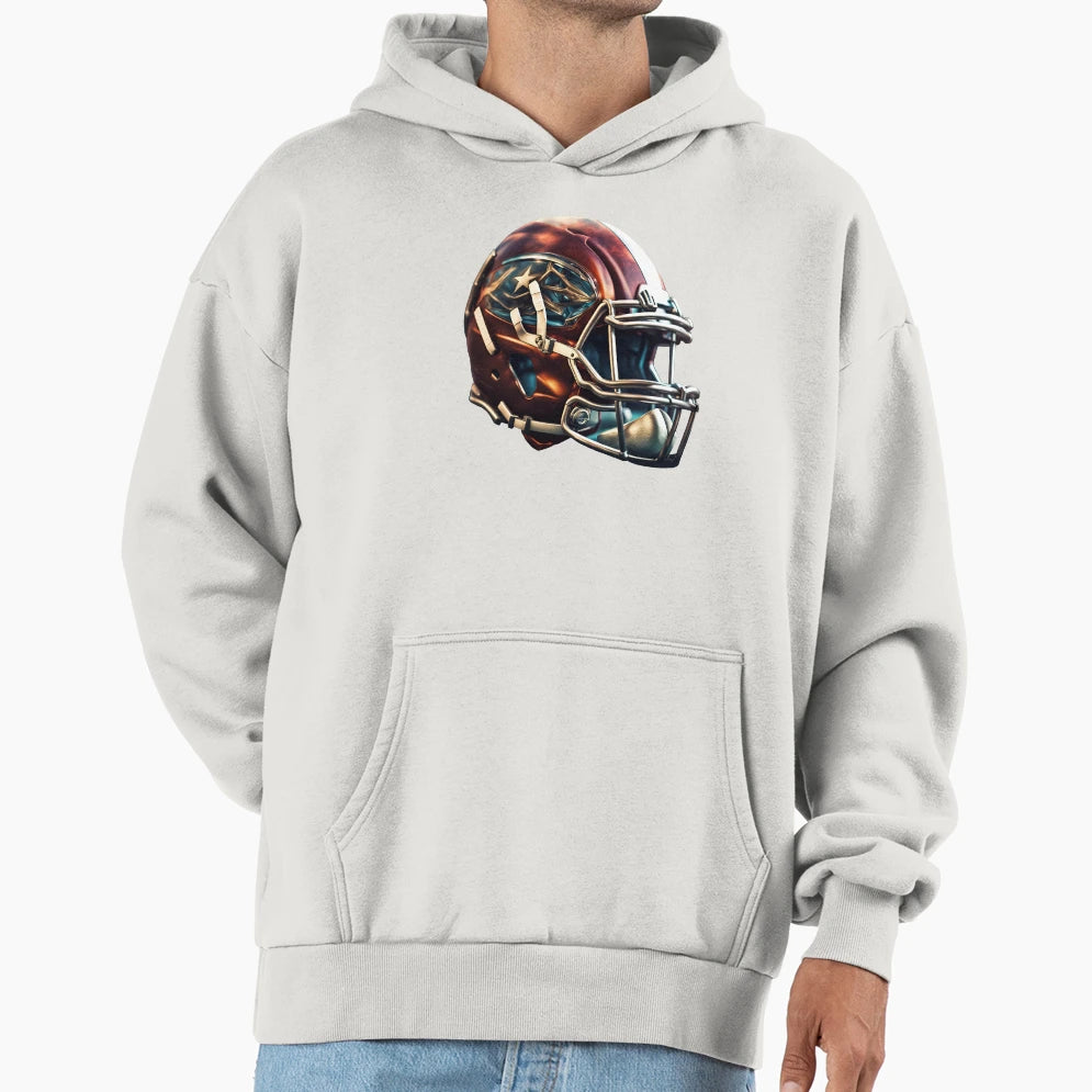 Football Helmet Hoodie - Custom Art Print Men Women - T-Shirt, Sweatshirt, Hoodie