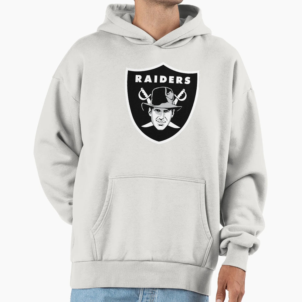 Raiders Black Symbol Hoodie - Streetwear Style Unisex - T-Shirt, Sweatshirt, Hoodie