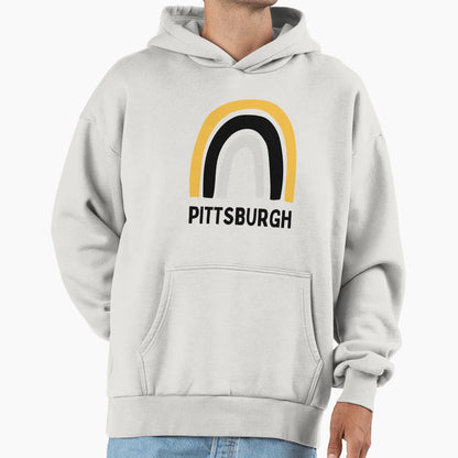 Pittsburgh Rainbow Hoodie - Unique Graphic Men Women - T-Shirt, Sweatshirt, Hoodie