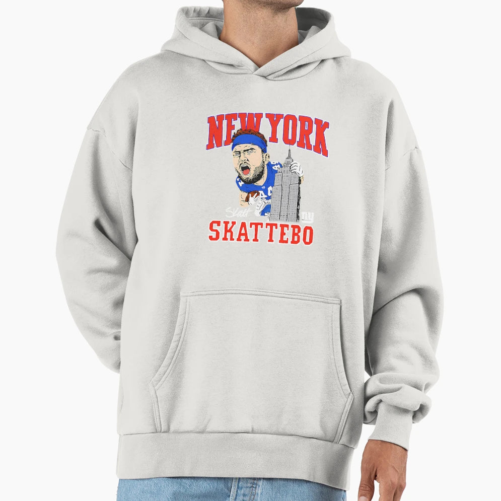 New York Skattebo Football Hero Hoodie - Minimalist Print for Adults - T-Shirt, Sweatshirt, Hoodie