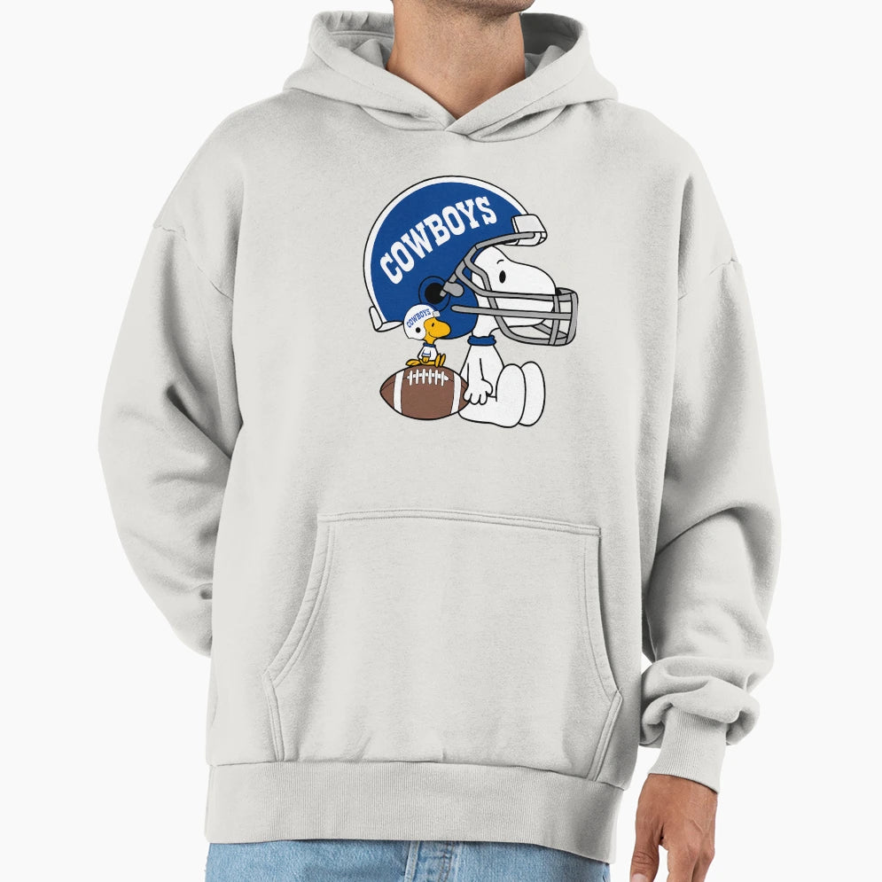 Snoopy And Woodstock Dallas Cowboys Hoodie - Custom Art Print Men Women - T-Shirt, Sweatshirt, Hoodie