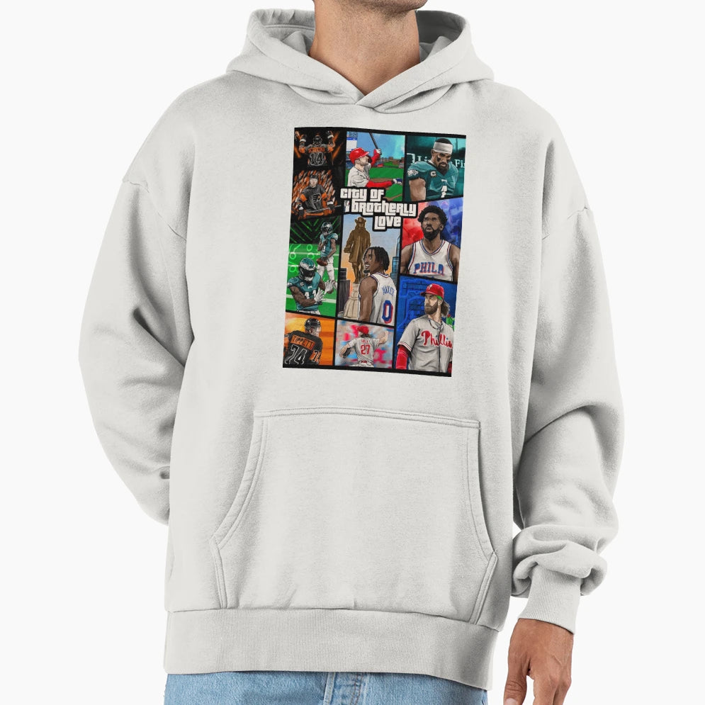 Brotherly Love V Hoodie - Fun Novelty Design Men Women - T-Shirt, Sweatshirt, Hoodie