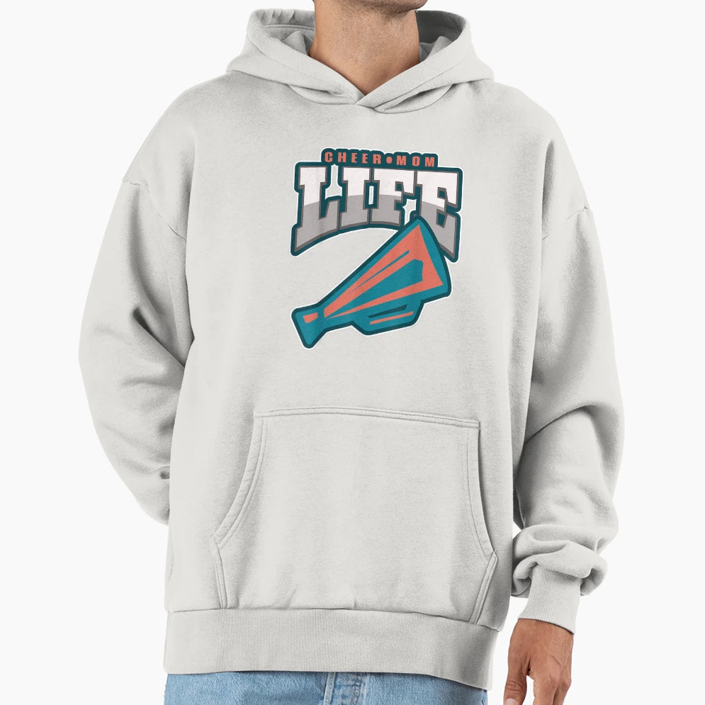 Cheer Mom Life Cheerleader Mom Hoodie - Fun Novelty Design for Adults - T-Shirt, Sweatshirt, Hoodie