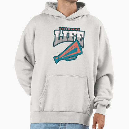 Cheer Mom Life Cheerleader Mom Hoodie - Fun Novelty Design for Adults - T-Shirt, Sweatshirt, Hoodie