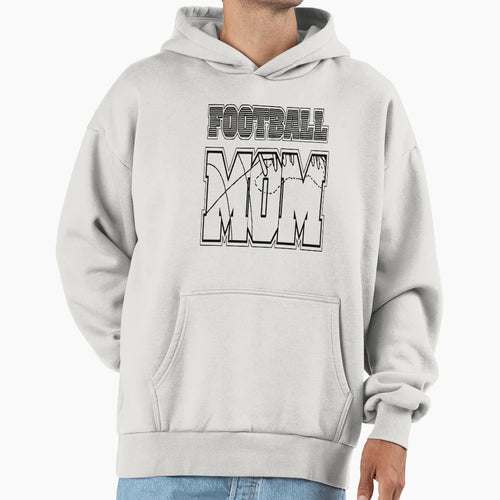 Football Mom Designs Hoodie - Minimalist Print Unisex - T-Shirt, Sweatshirt, Hoodie