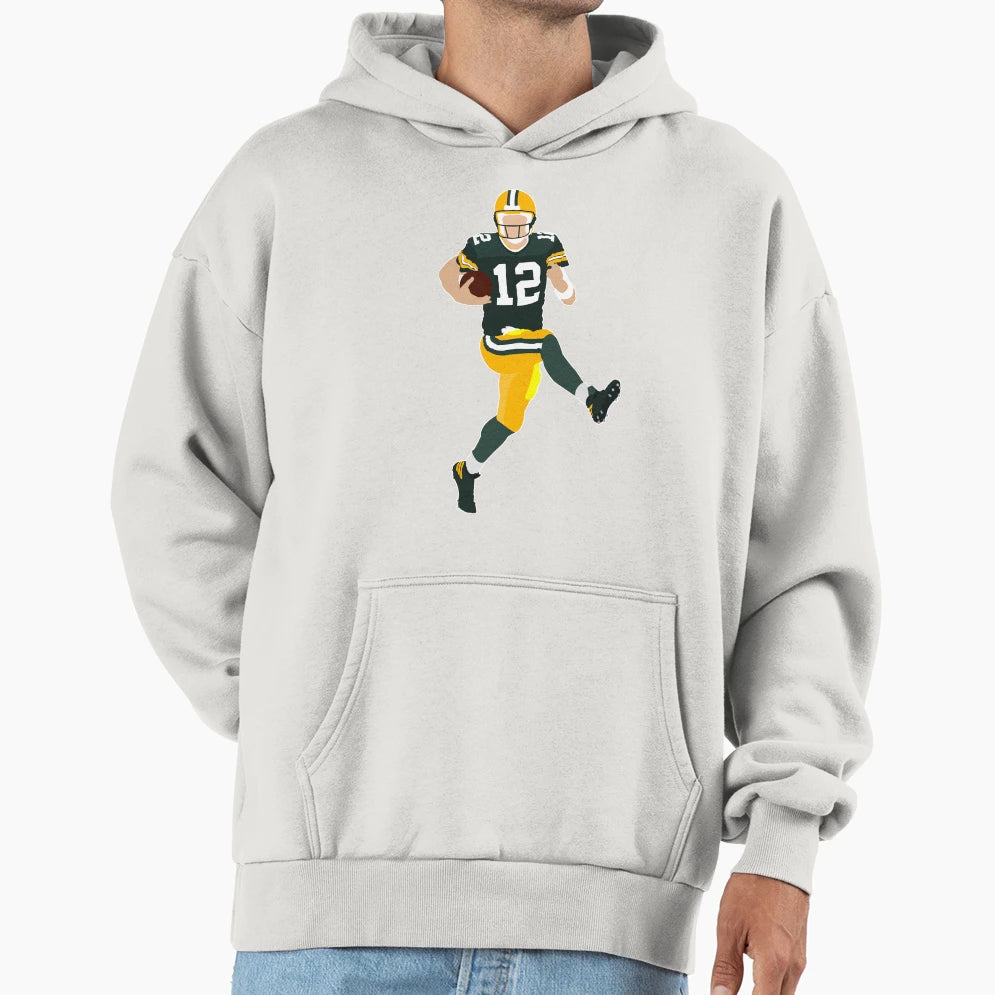 Green Bay Quarterback Hoodie - Aesthetic Graphic for Adults - T-Shirt, Sweatshirt, Hoodie