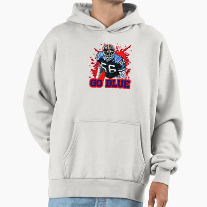 Lets Go Blue New York Football And T-Shirt - Fun Novelty Design for Adults - T-Shirt, Sweatshirt, Hoodie
