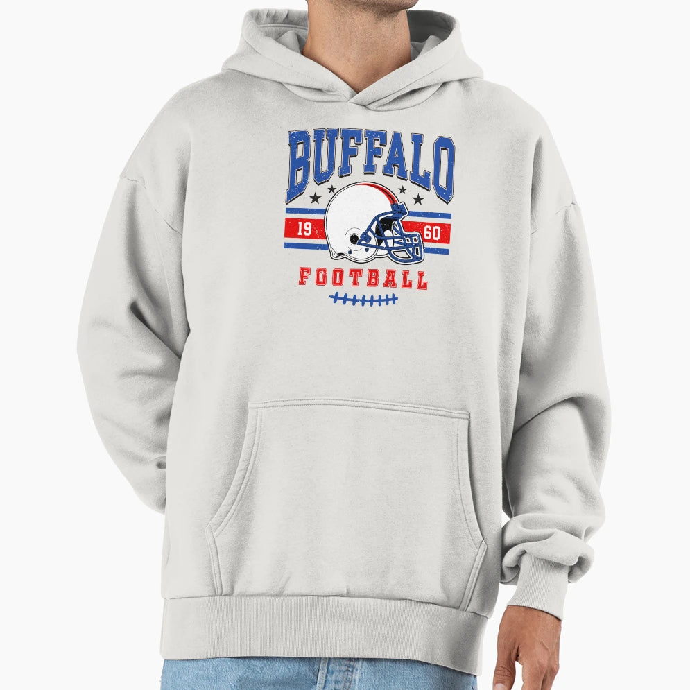 Buffalo Bills 1960 Football Hoodie - Aesthetic Graphic Men Women - T-Shirt, Sweatshirt, Hoodie