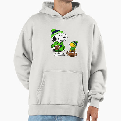 Seattle Seahawks Snoopy And Hoodie - Casual Everyday Wear Men Women - T-Shirt, Sweatshirt, Hoodie